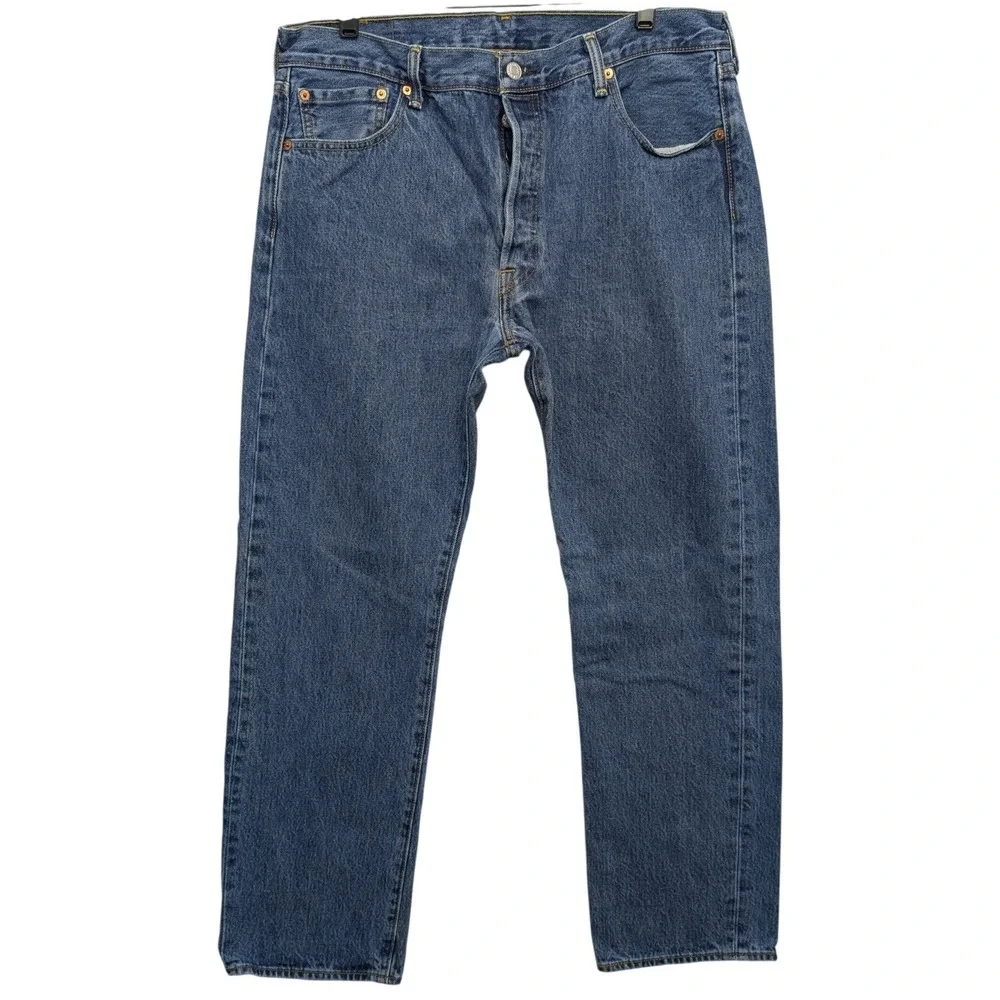 Levi's‎ 501 Original Fit Jeans Mens 36x30 Medium Wash Blue Button Fly Denim 0193